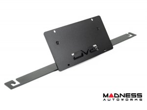 Ford Bronco Front License Plate Relocation Bracket - Factory Capable Steel Bumper - DV8 - Angled